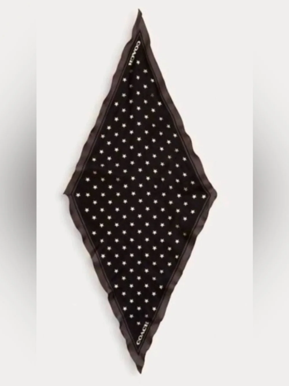 Coach Star Print Silk Diamond Scarf